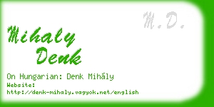mihaly denk business card