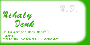 mihaly denk business card